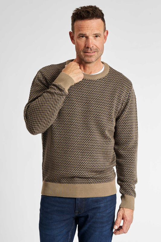 Striktrøje 'Karlslunde' - Dark Sand