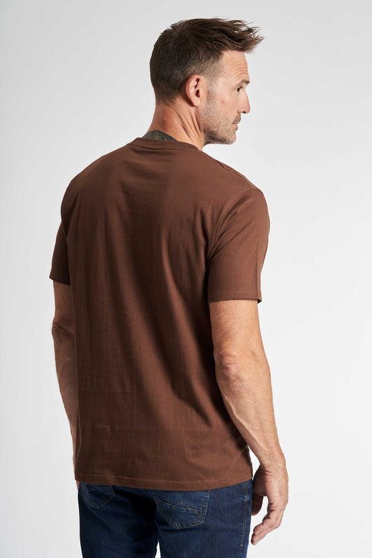 Basic T-shirt 'Fr. Havn' - Dark Latte