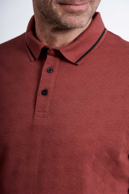 Strik Polo 'Gedved' - Apple Butter