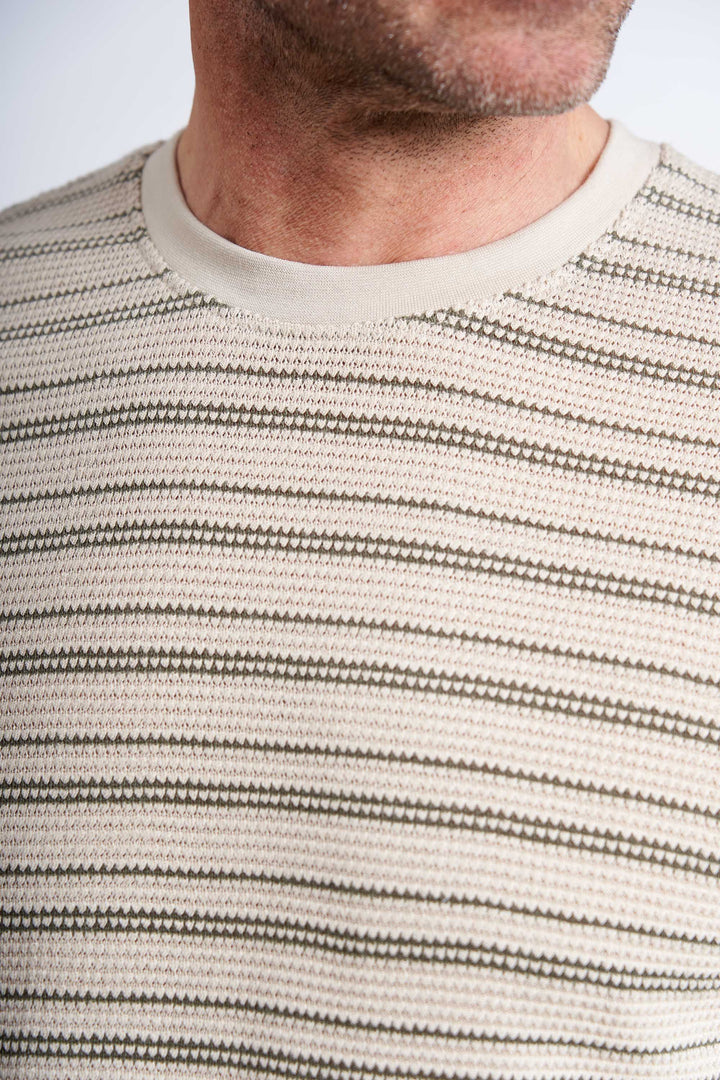 Strikket T-Shirt 'Grevinge' - 007 Striped