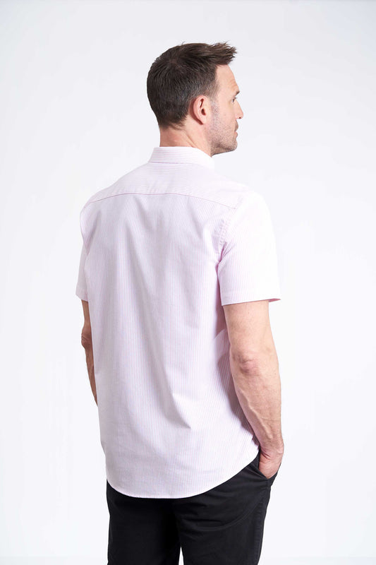 K/æ Oxford Skjorte 'Tinglev' - Geranium Pink Stripe One