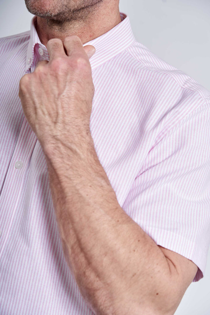 K/æ Oxford Skjorte 'Tinglev' - Geranium Pink Stripe One