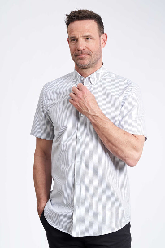 K/æ Oxford Skjorte 'Tinglev' - Thyme Stripe One