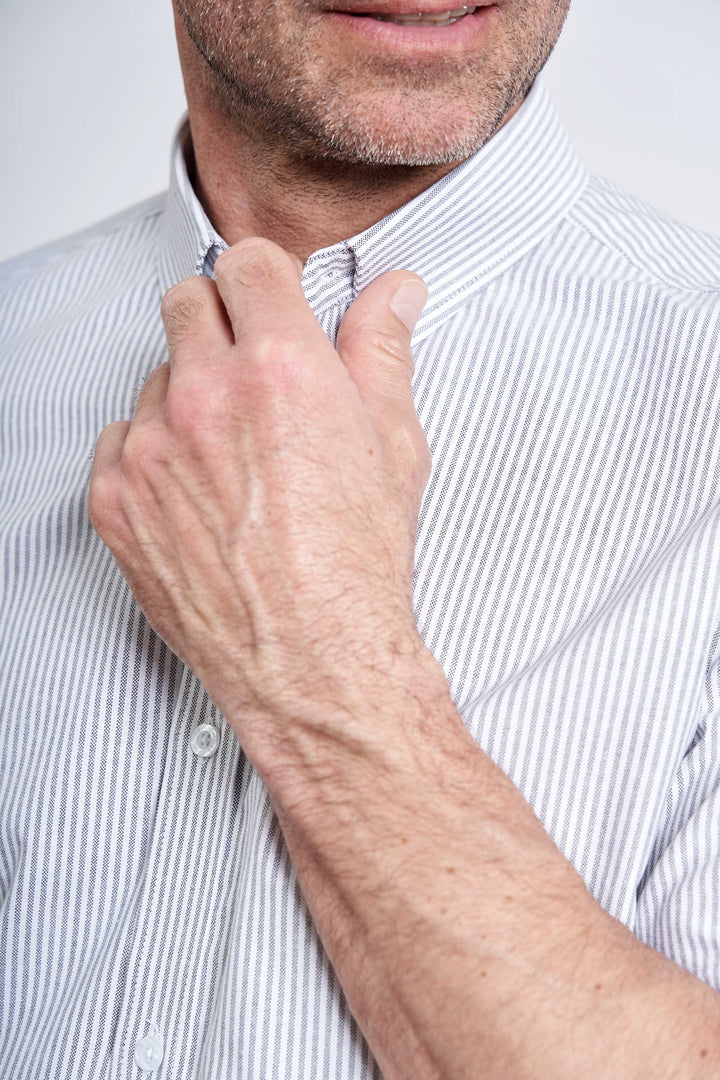 K/æ Oxford Skjorte 'Tinglev' - Thyme Stripe One