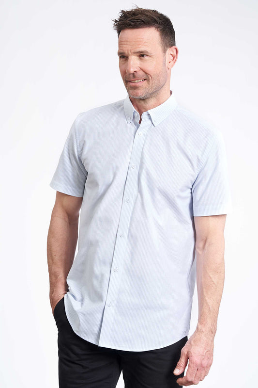 K/æ Oxford Skjorte 'Tinglev' - Chambray Blue Stripe One