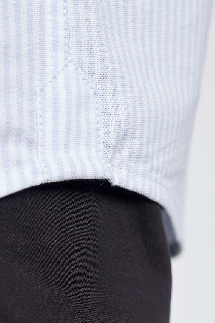 K/æ Oxford Skjorte 'Tinglev' - Chambray Blue Stripe One