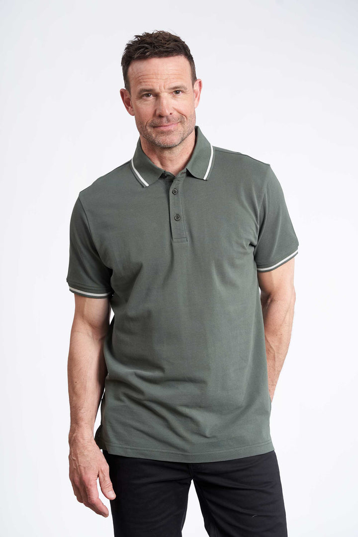 Polo Pique 'Feifer' - Light Army / Solid