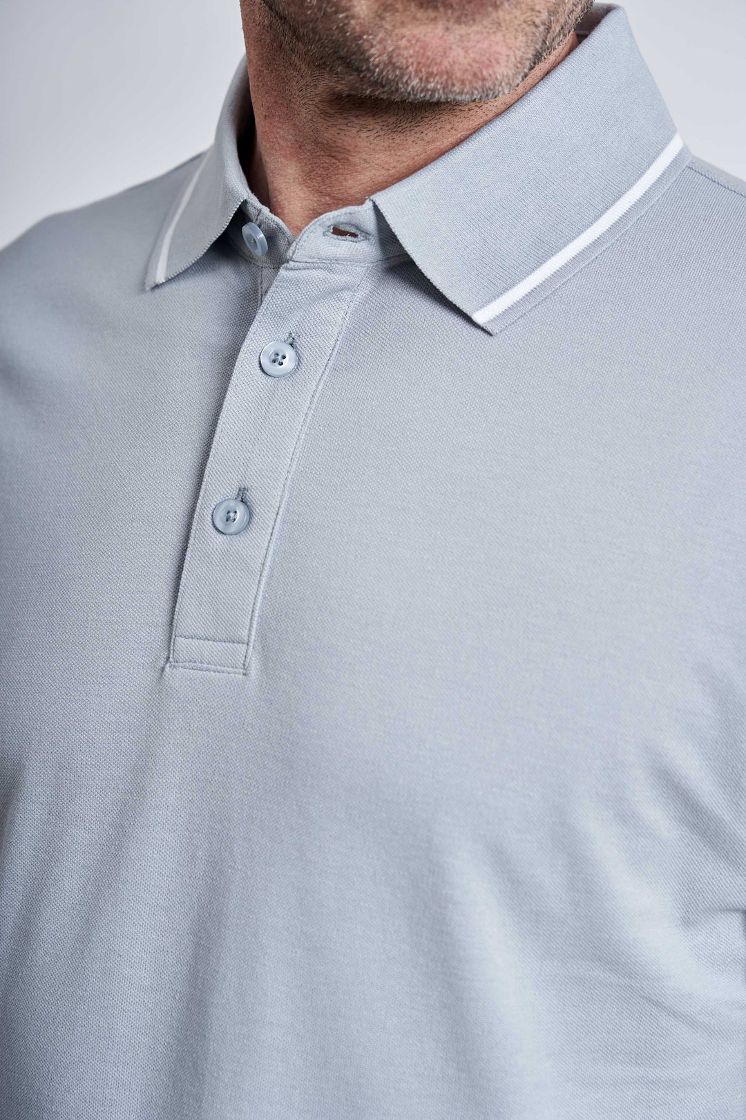 Polo Pique 'Feifer' - Light Blue / Solid