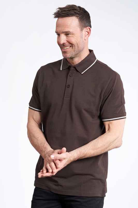 Polo Pique 'Feifer' - Brown / Solid