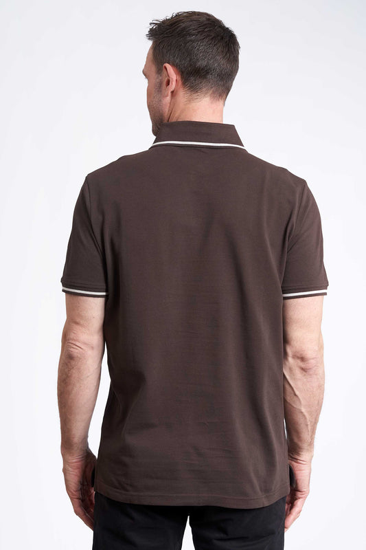 Polo Pique 'Feifer' - Brown / Solid