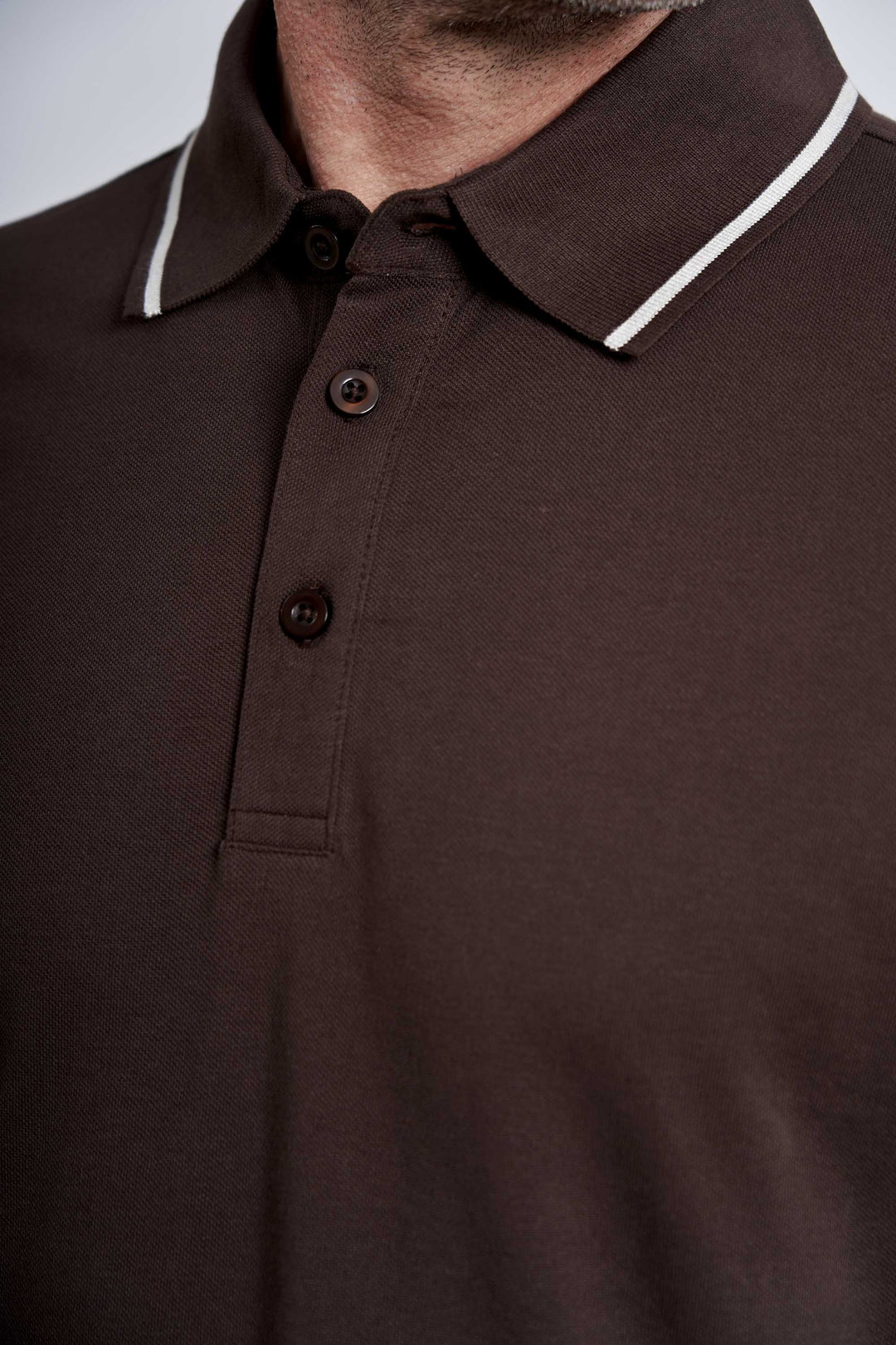 Polo Pique 'Feifer' - Brown / Solid