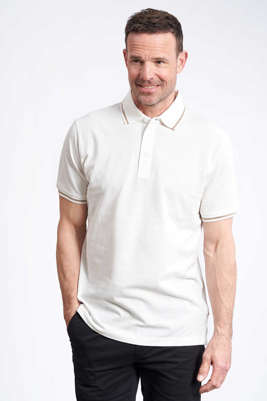 Polo Pique 'Feifer' - Off White / Solid