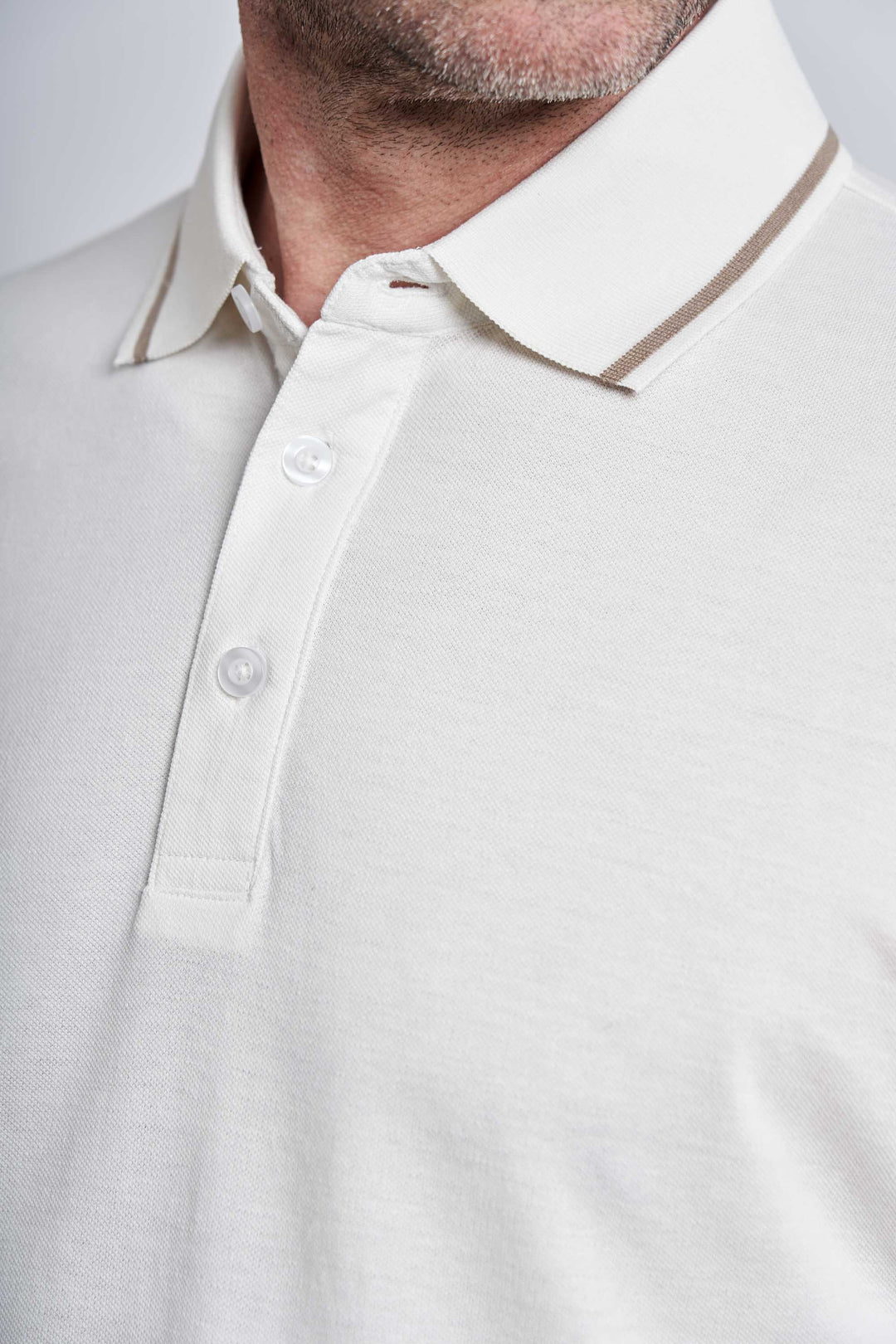 Polo Pique 'Feifer' - Off White / Solid