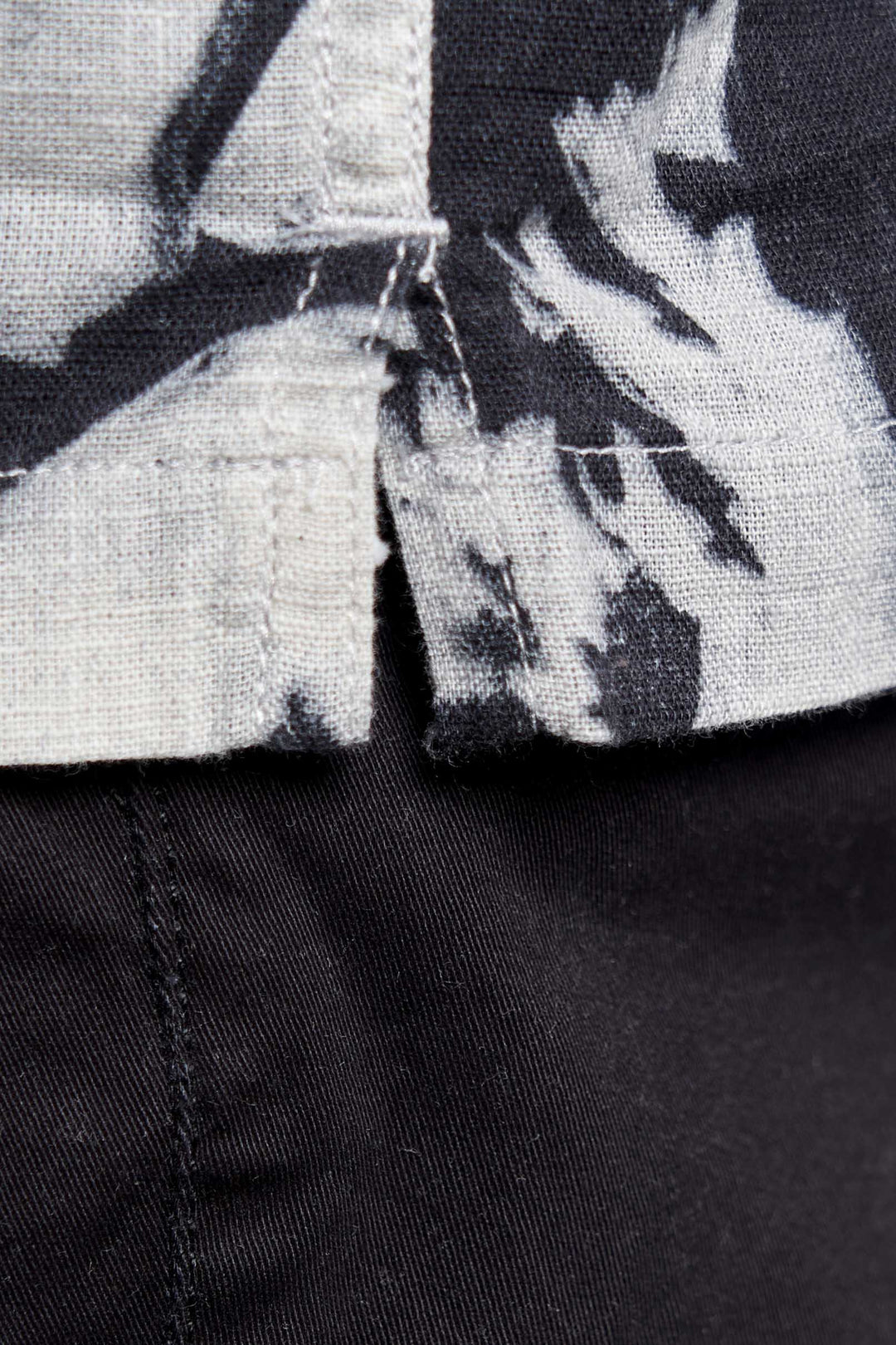 K/æ Skjorte 'Rasmus' - Black/Off White - AOP