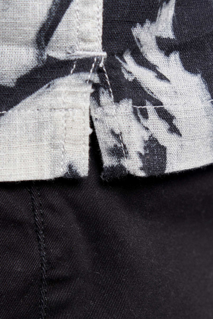 K/æ Skjorte 'Rasmus' - Black/Off White - AOP