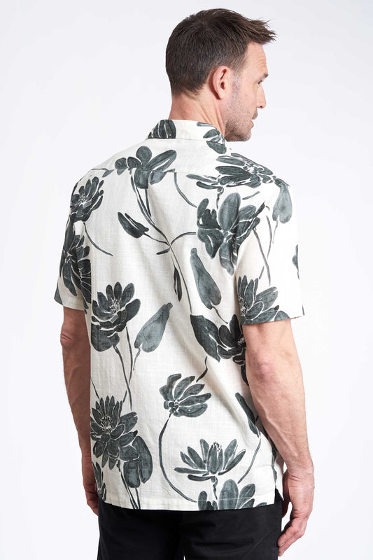 K/æ Skjorte 'Rasmus' - Army/Off White - AOP