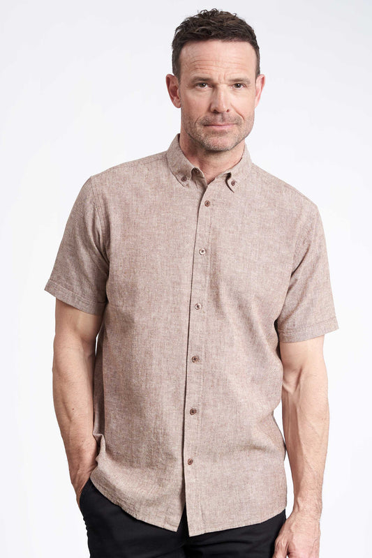 K/æ Hørmix Skjorte 'Valder' - Coffee Melange