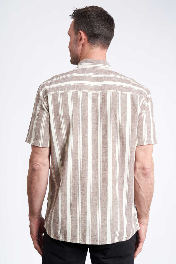 K/æ Hørmix Skjorte 'Valder' - Coffee Stripe