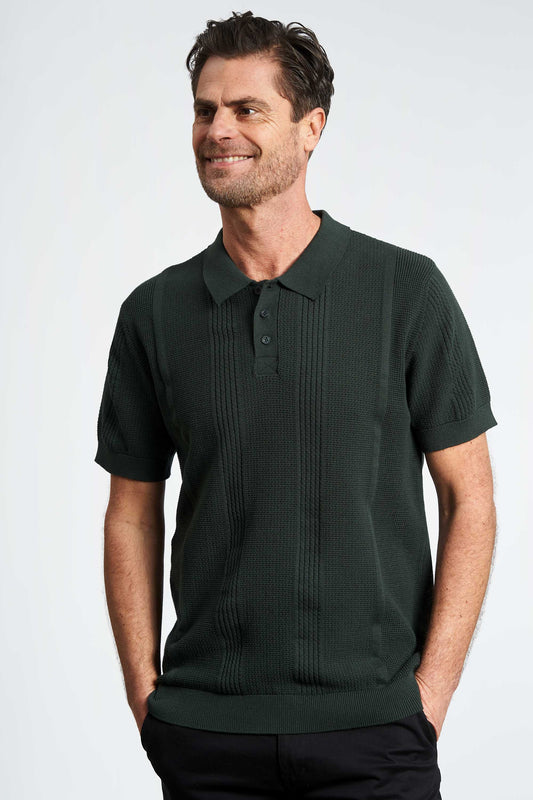 Strikket Polo 'Viuf' - Cloud Dancer
