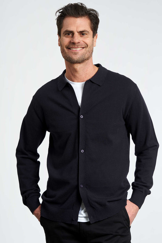 Strikket Cardigan 'Gadstrup C' - Dark Navy