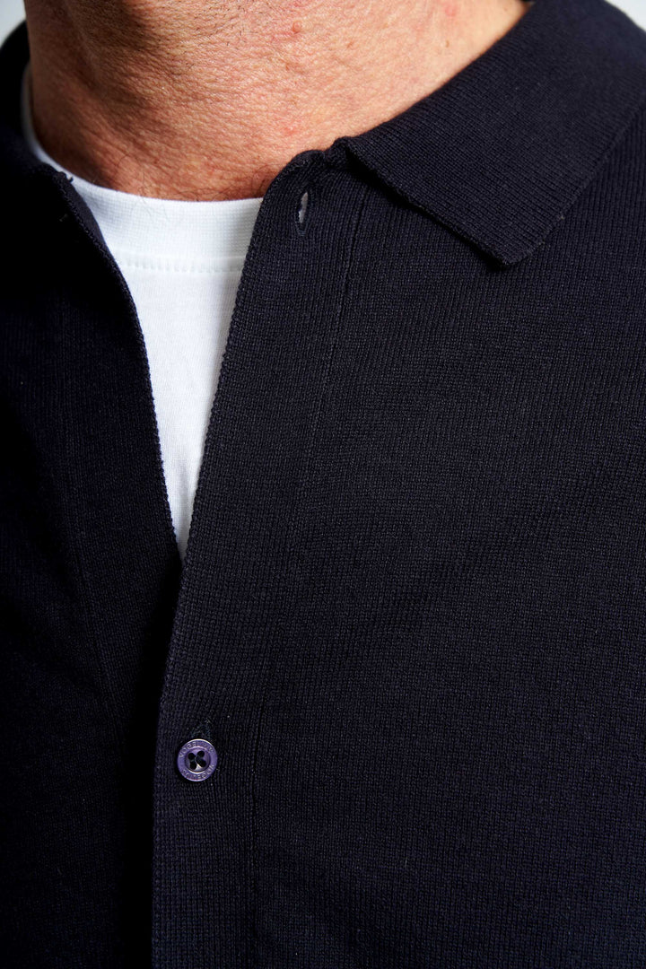 Strikket Cardigan 'Gadstrup C' - Dark Navy