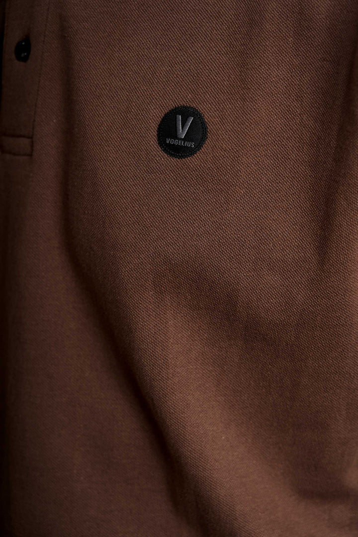 Polo 'Bording' - Dark Latte