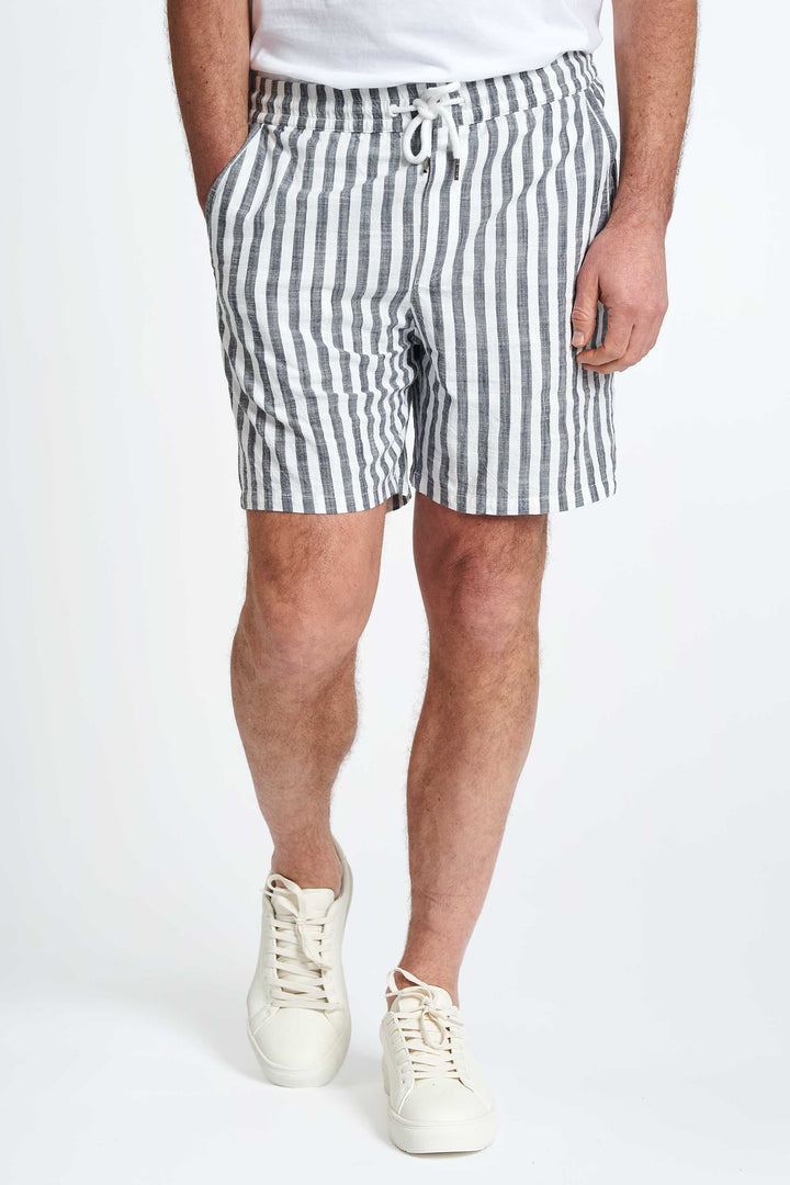 Shorts 'Vorbasse' - Dark Navy Striped