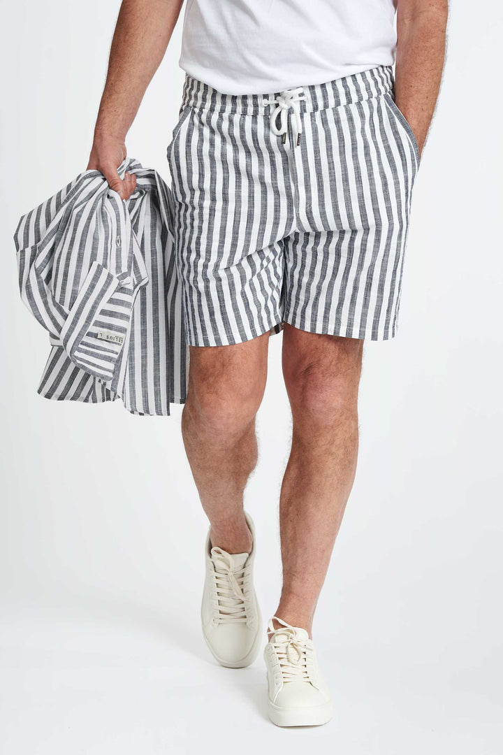 Shorts 'Vorbasse' - Dark Navy Striped