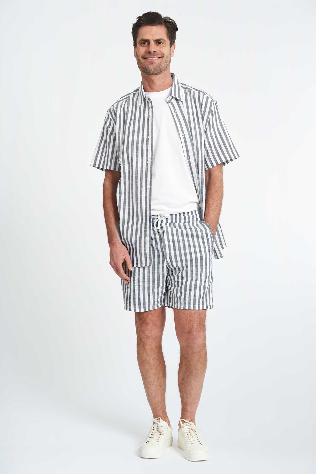 Shorts 'Vorbasse' - Dark Navy Striped