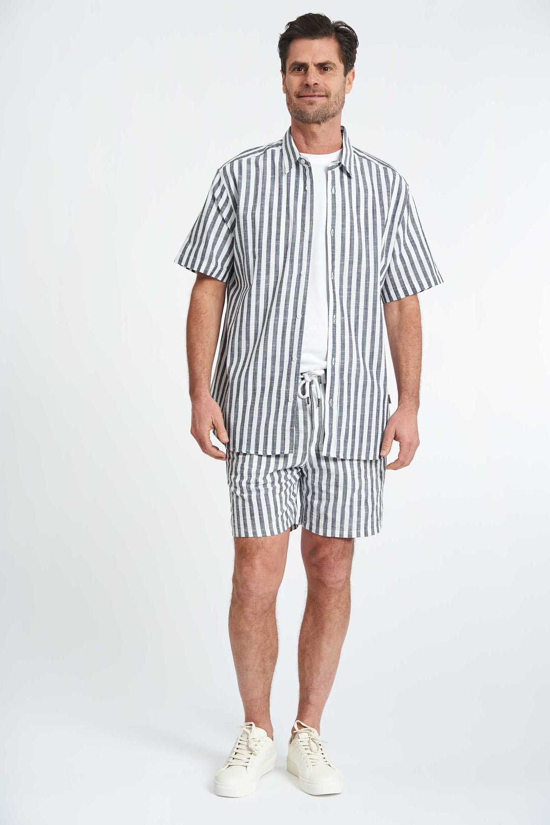 Shorts 'Vorbasse' - Dark Navy Striped