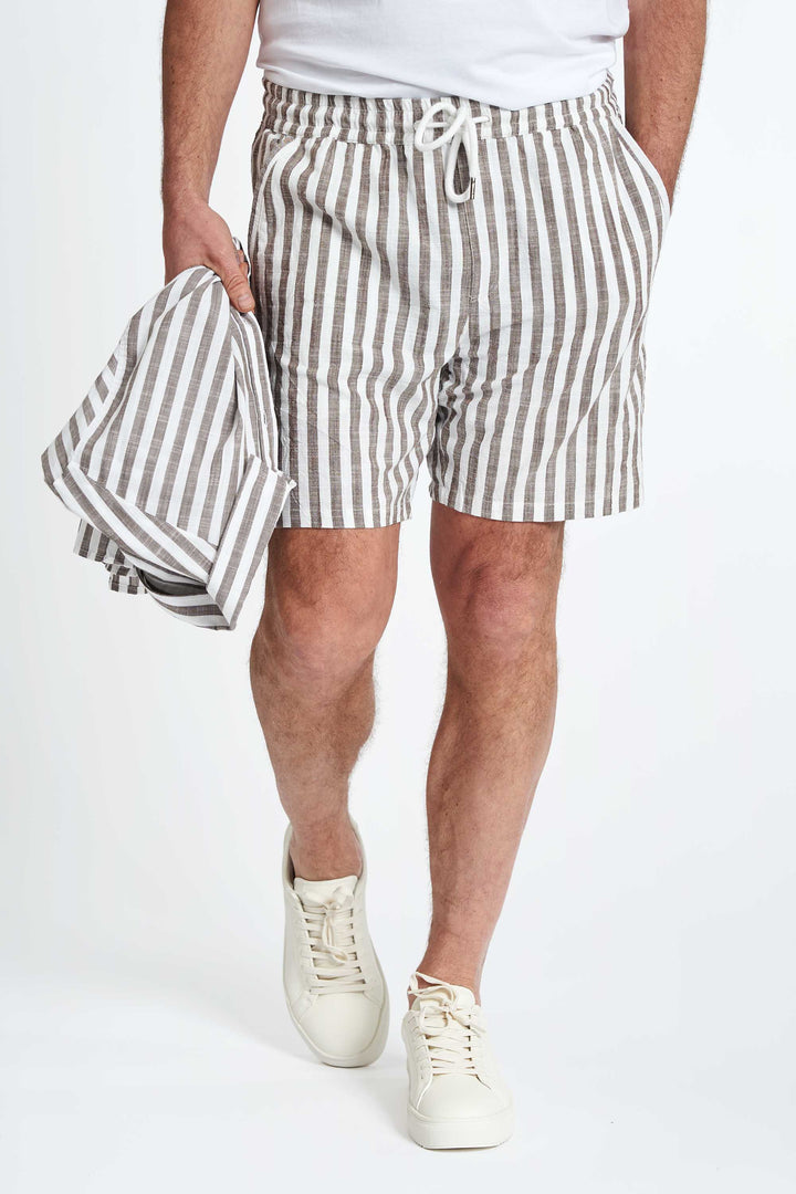 Shorts 'Vorbasse' - Mocca Striped