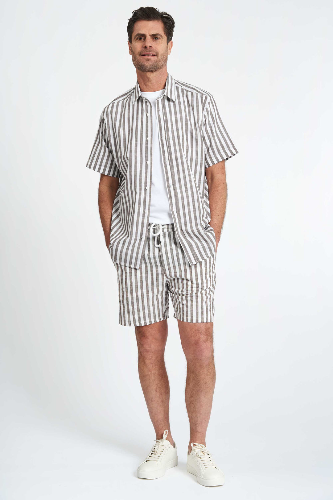 Shorts 'Vorbasse' - Mocca Striped
