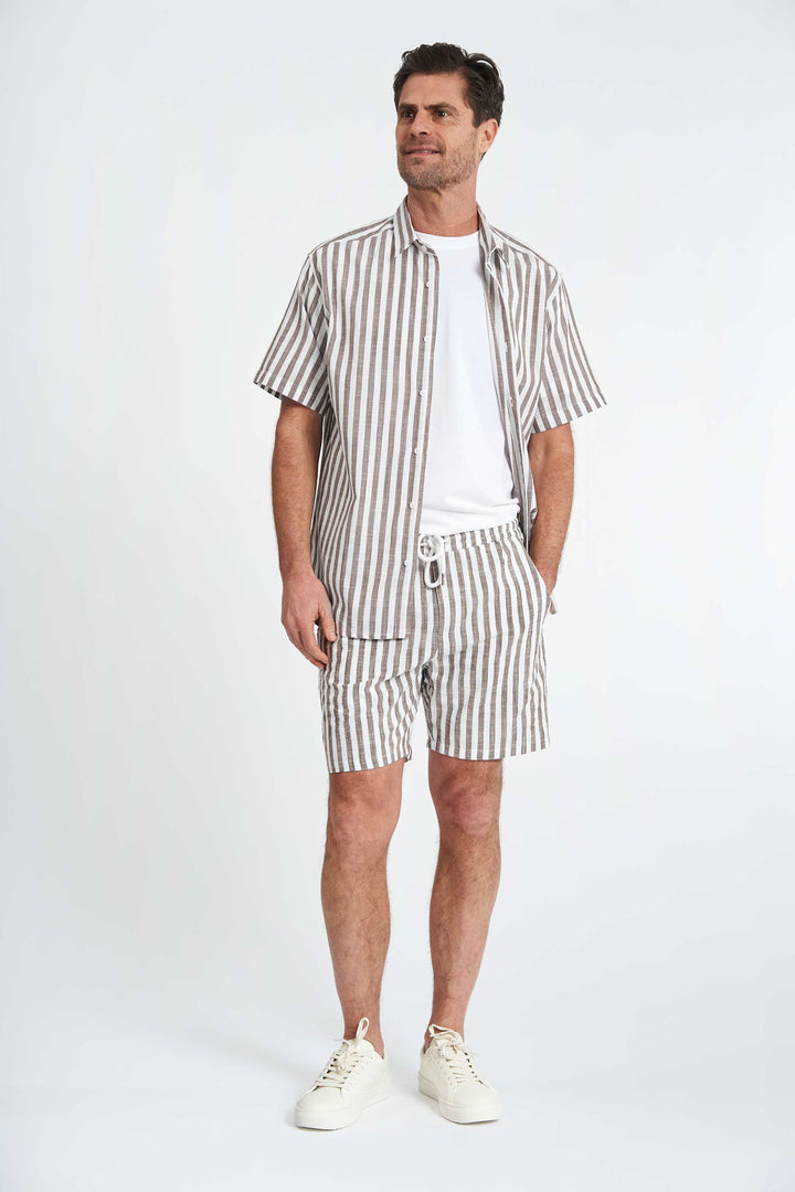 Shorts 'Vorbasse' - Mocca Striped