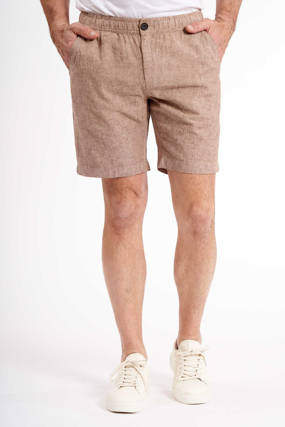 Shorts Hørmix 'Sigurd' - Coffee Melange