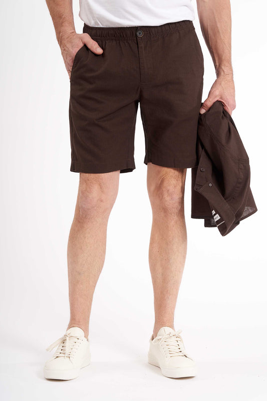 Shorts Hørmix 'Sigurd' - Brown