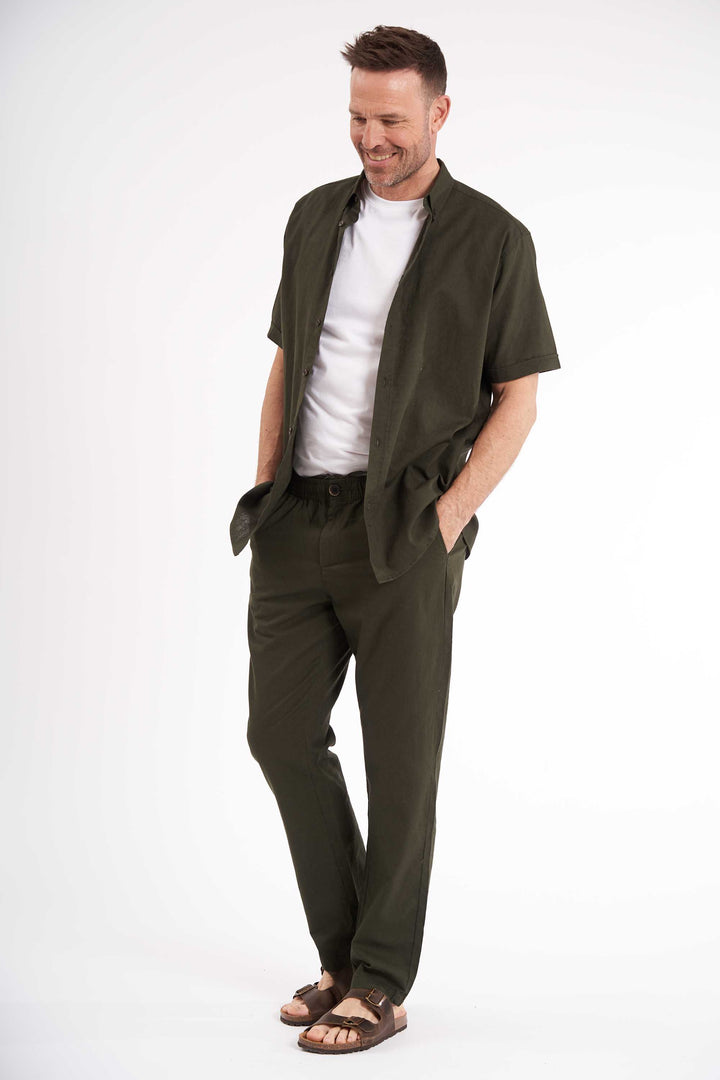 K/æ Hørmix Skjorte 'Valder' - Dark Green