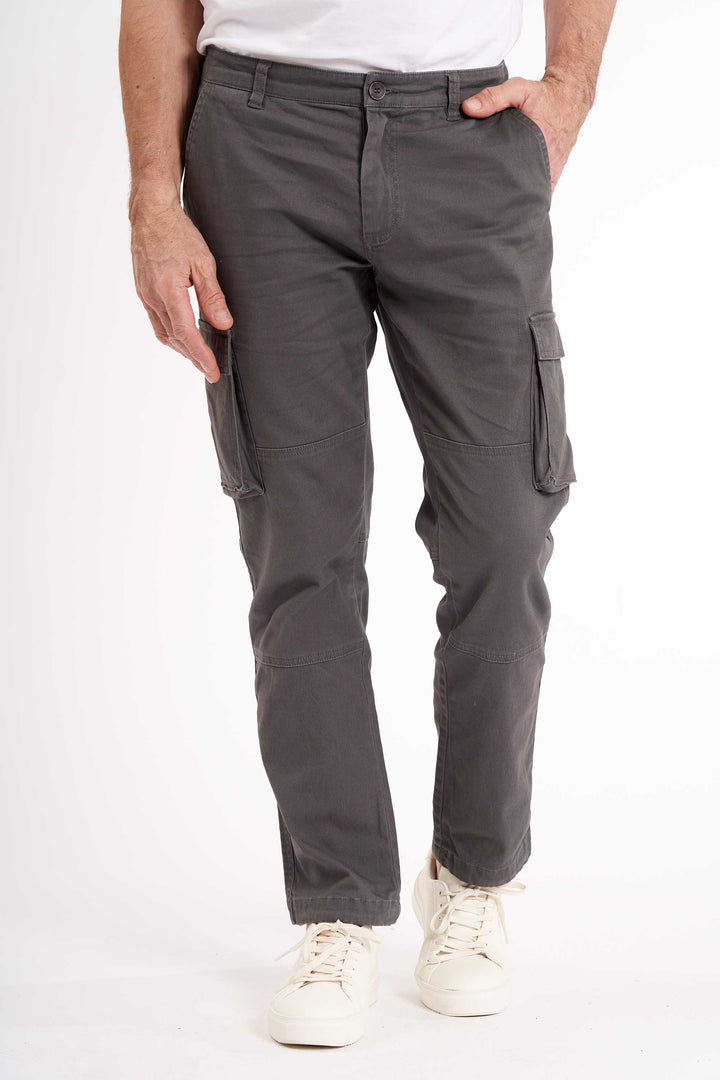 Cargo Pants 'Sporup' - Gray Pinstripe