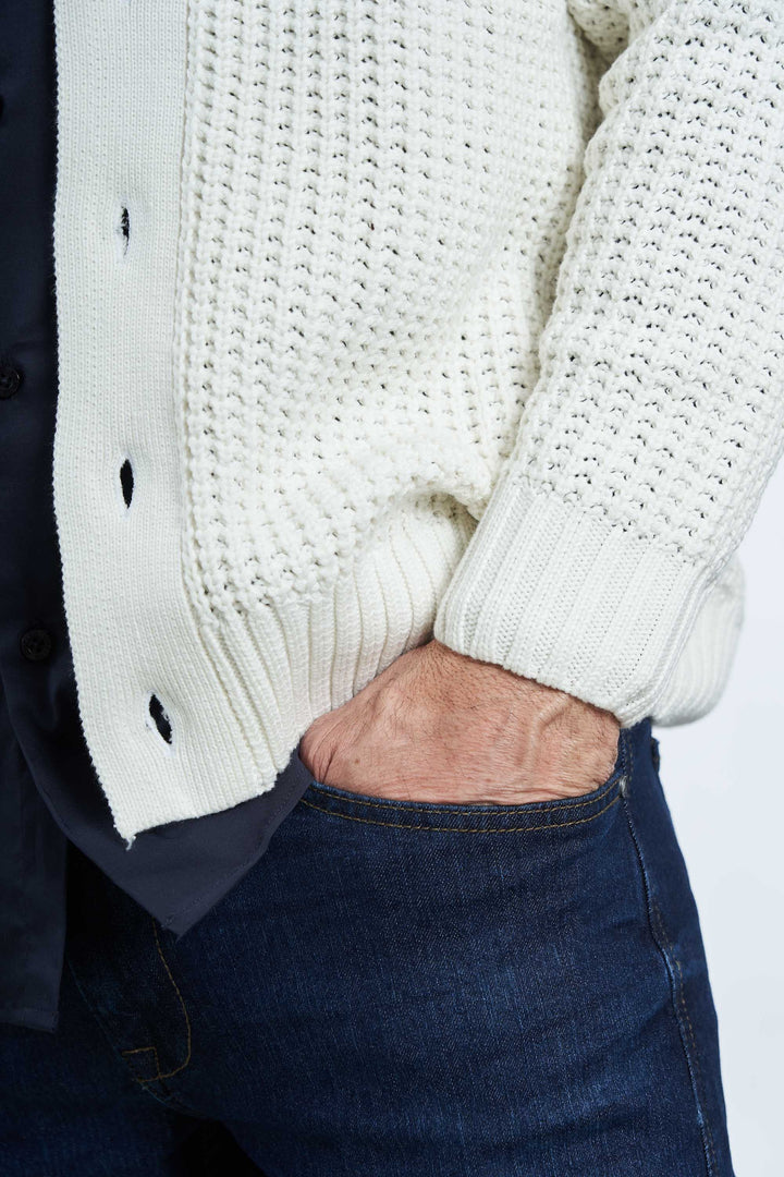 Strik Cardigan 'Herlufmagle' - Cloud Dancer