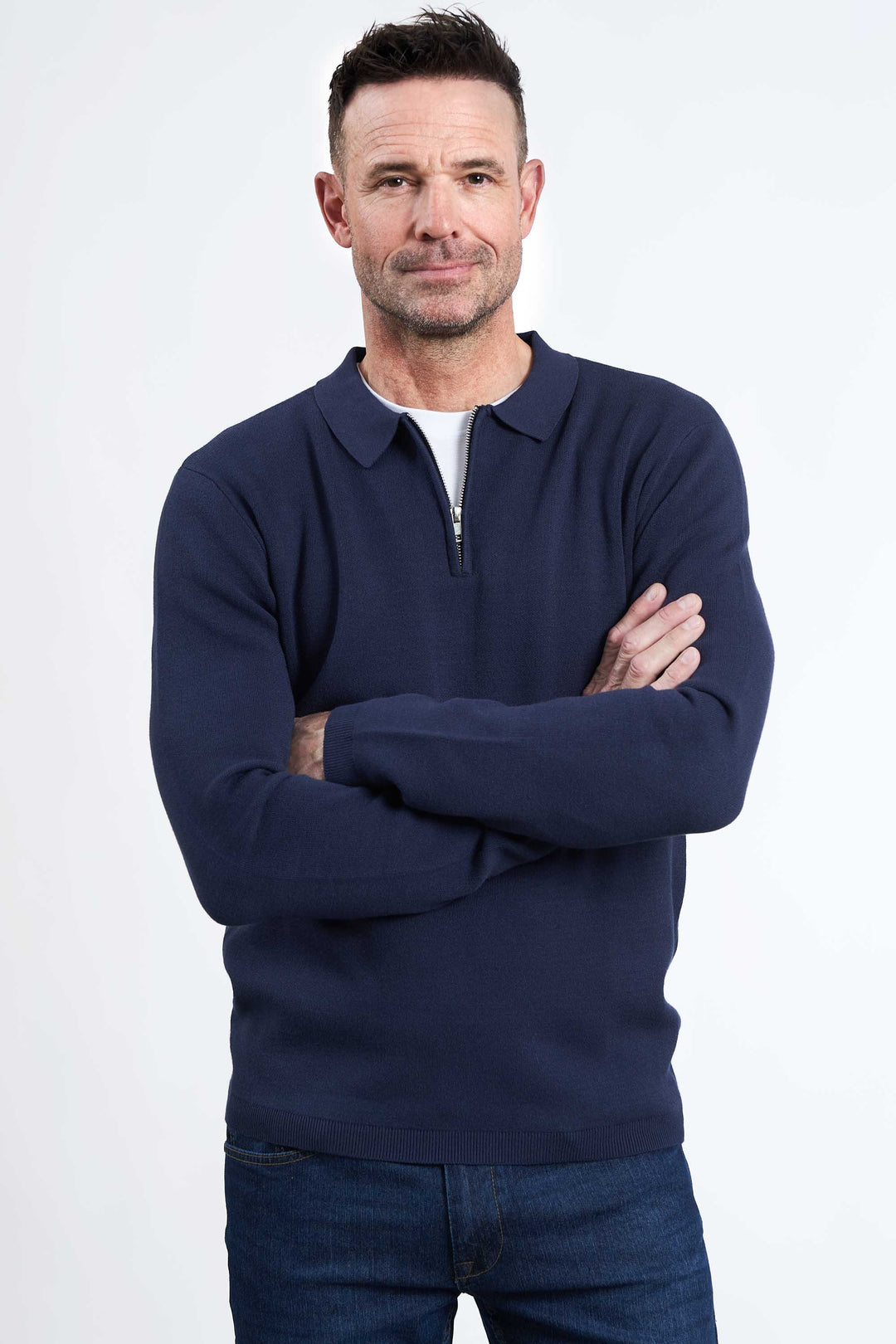 Strik Halfzip 'Vejlby' - Navy Blazer