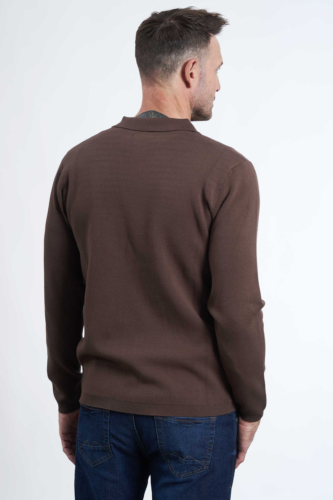 Strik Halfzip 'Vejlby' - Espresso