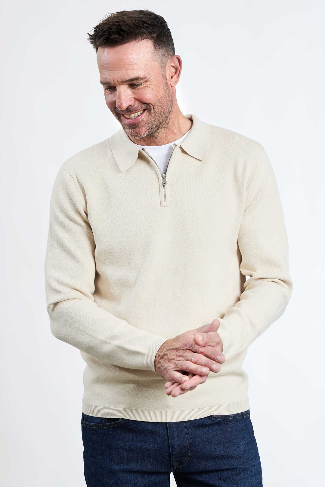 Strik Halfzip 'Vejlby' - Whitecap Grey