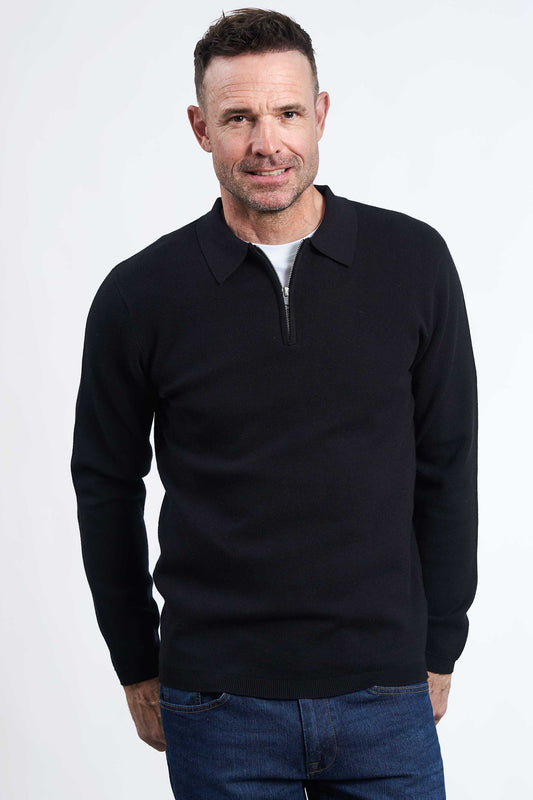 Strik Halfzip 'Vejlby' - Black