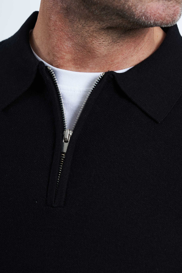 Strik Halfzip 'Vejlby' - Black