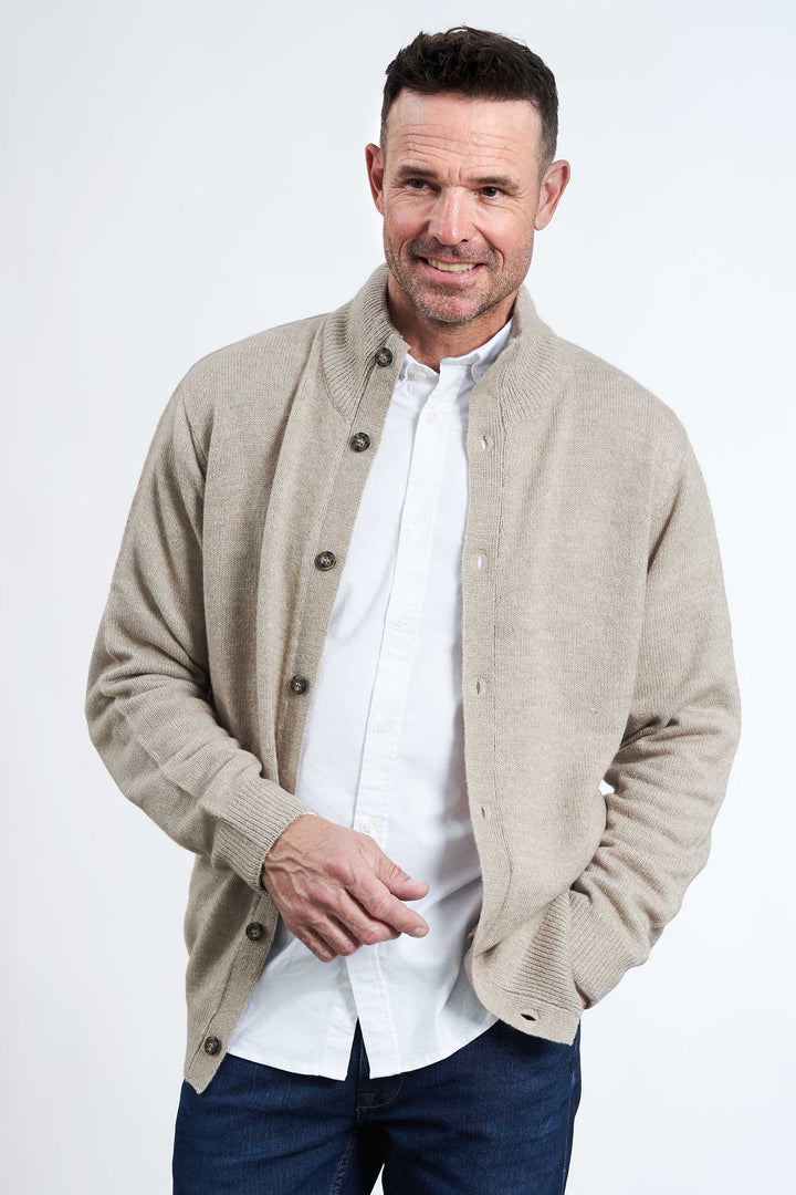 Cardigan m. Uld 'Lemming' - Crockery Melange