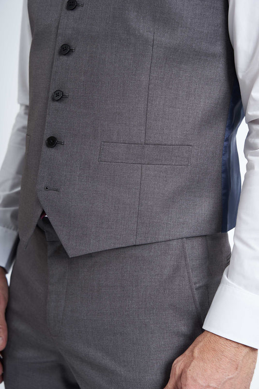 Jakkesæt Vest 'Anton' - Grey Elegance