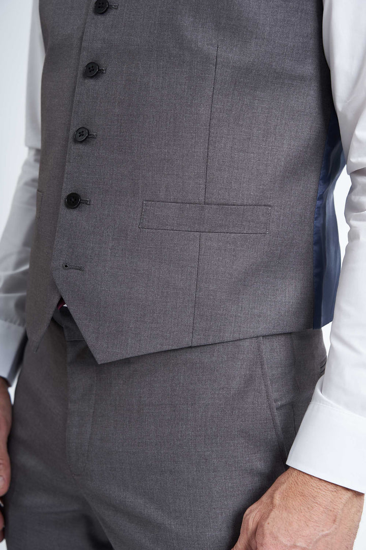 Jakkesæt Vest 'Anton' - Grey Elegance