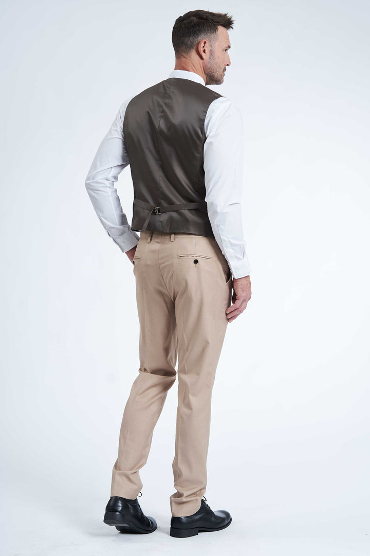 Jakkesæt Vest 'Anton' - Desert Sand
