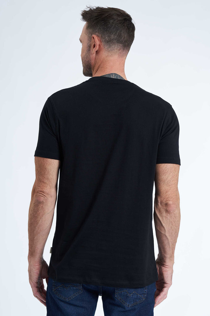 V'Neck T-shirt 'Dollerup' - Black One