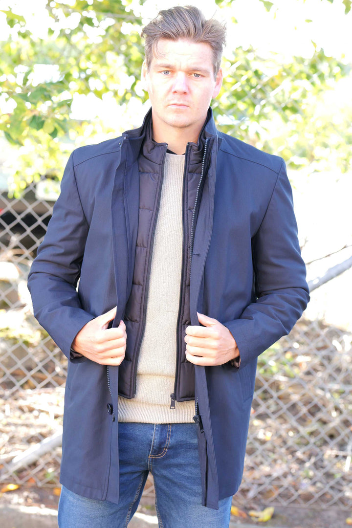 Stretch Frakke 'Vesterbrogade' - Navy