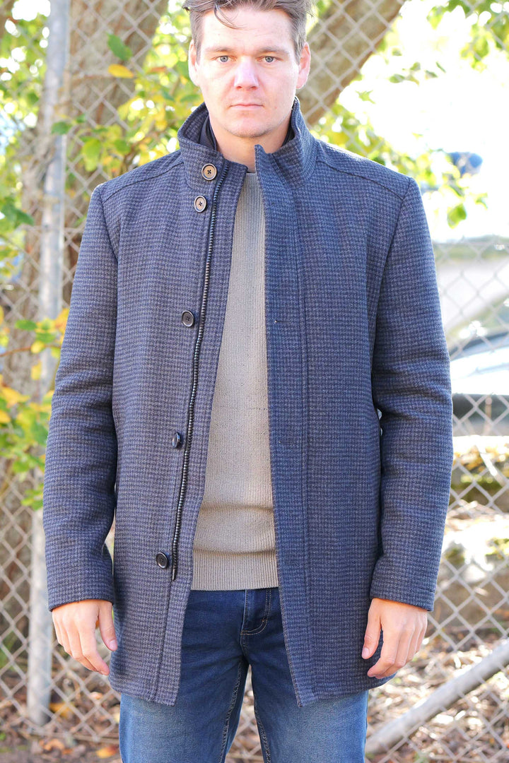 Uldfrakke 'Ryesgade' - Navy Docktooh